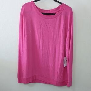 Zyia Active Fuchsia Boyfriend Sweater Oversized New with Tags Women's Size XXL